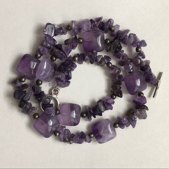 Artisan Crafted Amethyst Bead Necklace - Picture 2 of 9